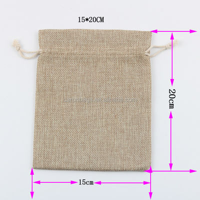 Qualität  Recyclable Promotional Eco Friendly Burlap Drawstring Bag Pouches for Wheat, Hike and Coffee Beans Packing usine