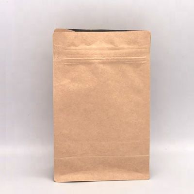 Qualität  Kraft Paper Moisture Proof Coffee Bag With Valve 100g Kraft Paper Flat Bottom Coffee Bag Craft Paper Pouch Plastic Packaging Bag With Valve usine