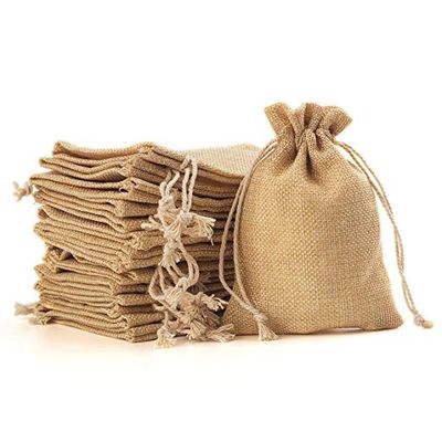 Qualität  2700310 Kids Birthday Party Favor Bag Logo Drawstring Burlap Folding Weeding Drawstring Bag usine